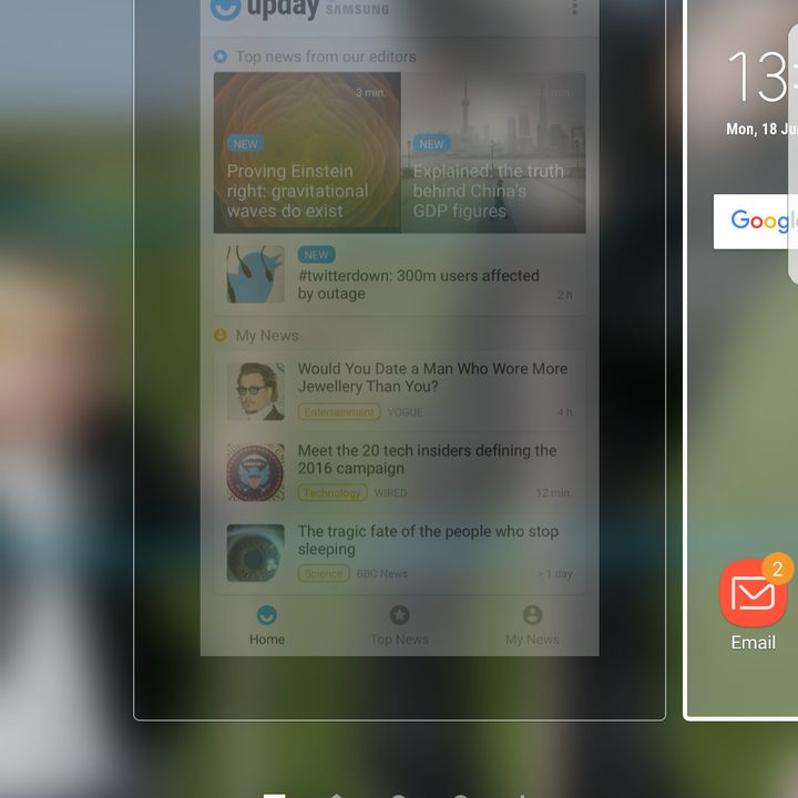 Galaxy S7 customize homescreen
