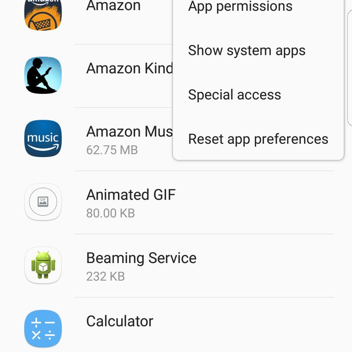 Galaxy S7 default apps