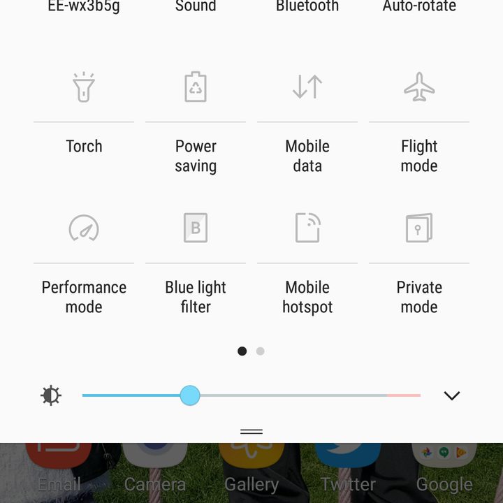Galaxy S7 edit settings