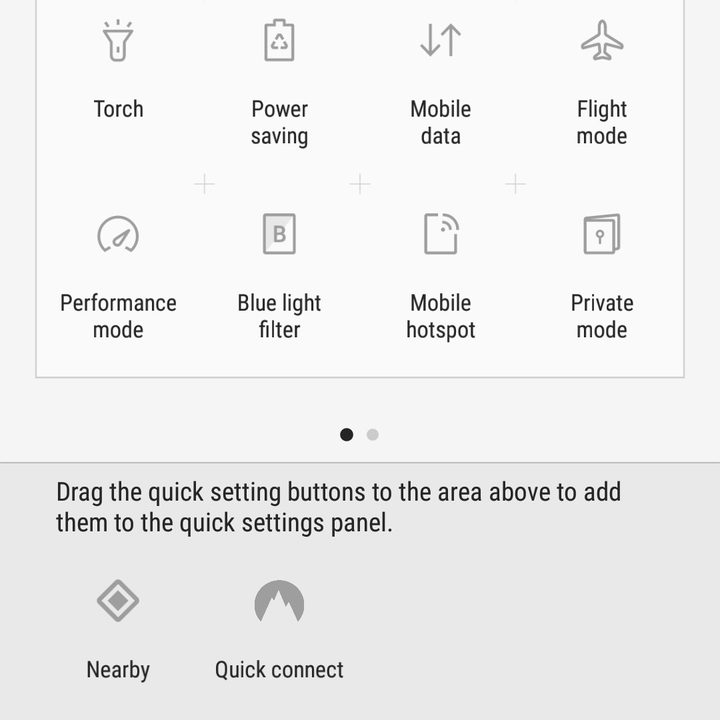 Galaxy S7 edit settings