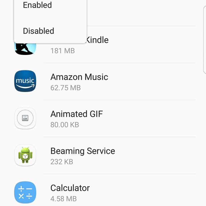 Galaxy S7 uninstall apps