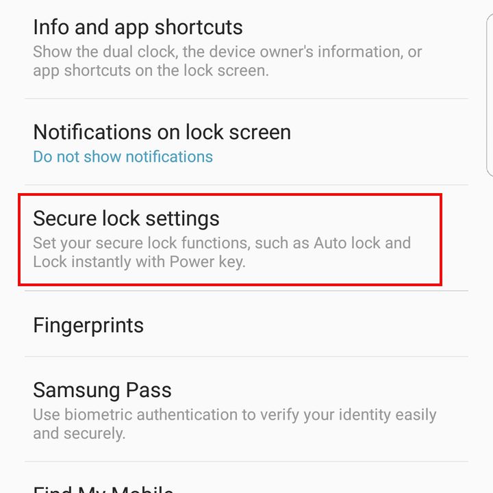 Galaxy S7 Smart Lock