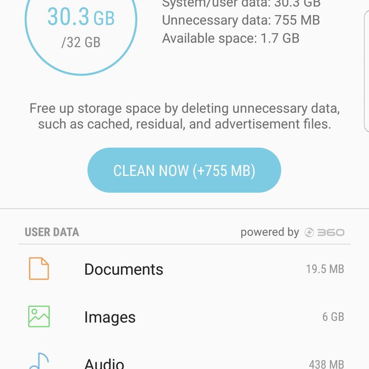 Galaxy S7 storage