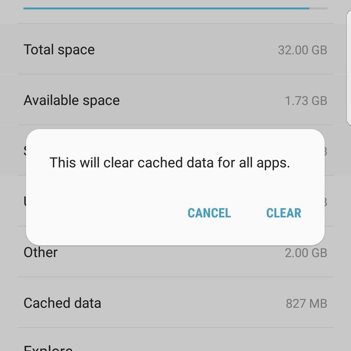 Galaxy S7 storage