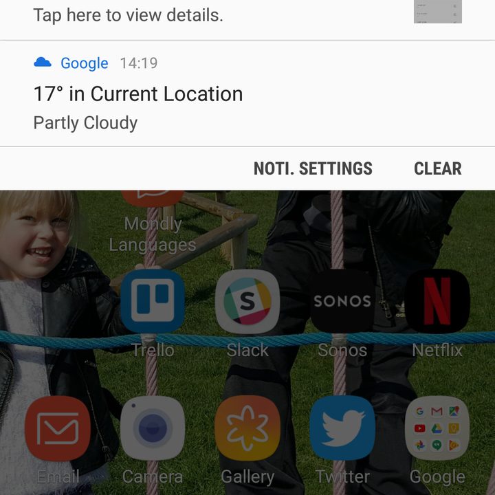 Galaxy S7 take screenshot