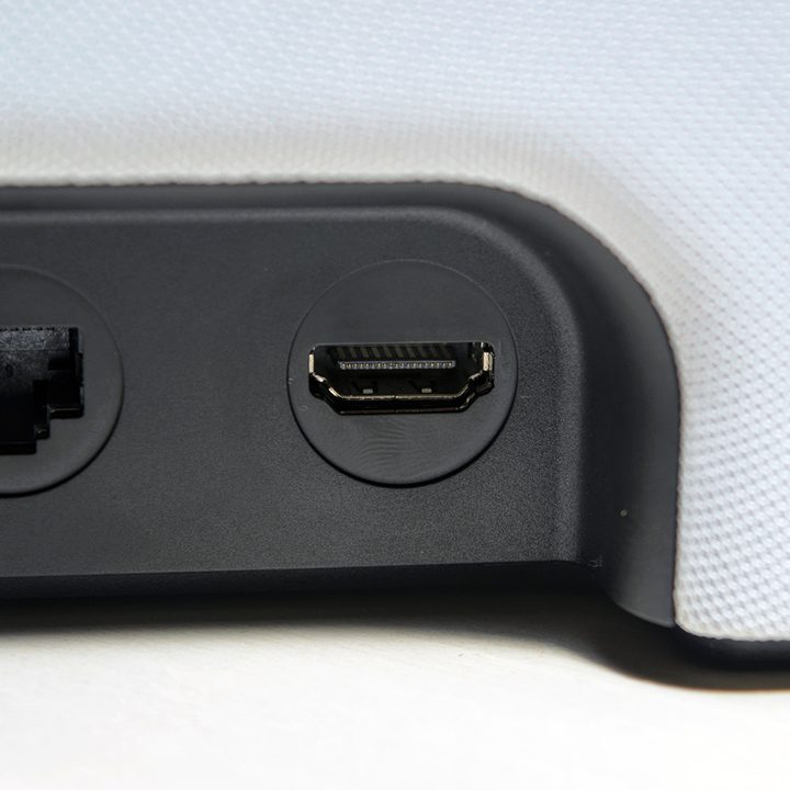 HDMI and ethernet ports on a Sonos Beam Speaker.