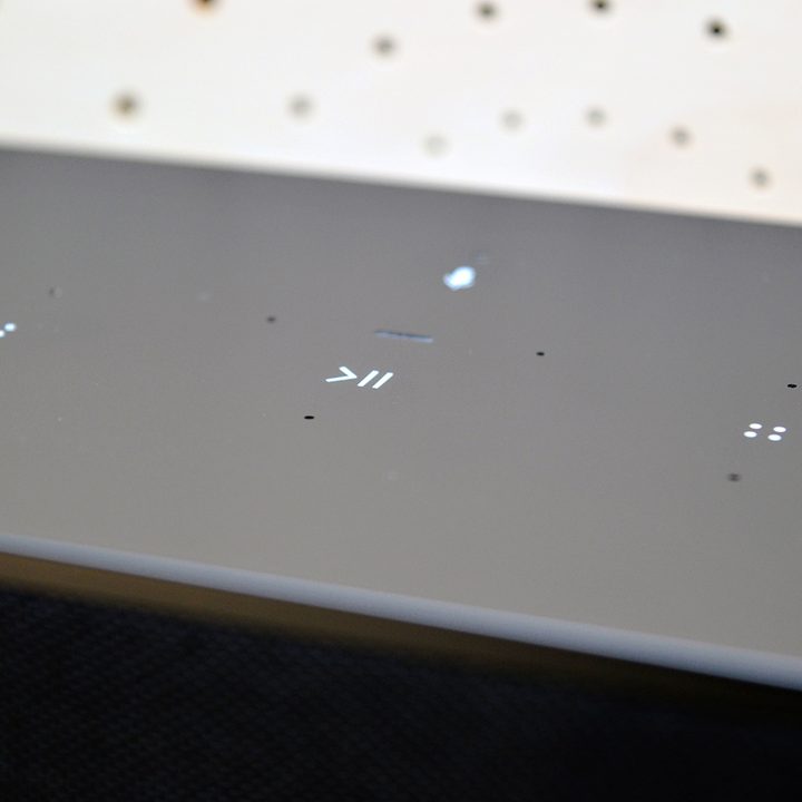 The controls on a Sonos Beam Speaker.
