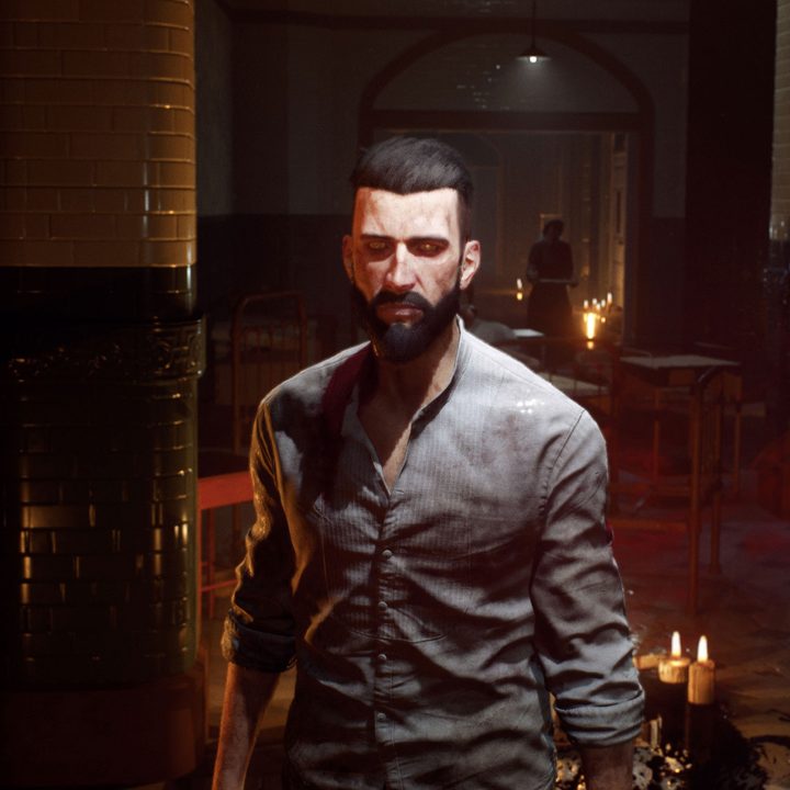 Close up of main character of Vampyr.