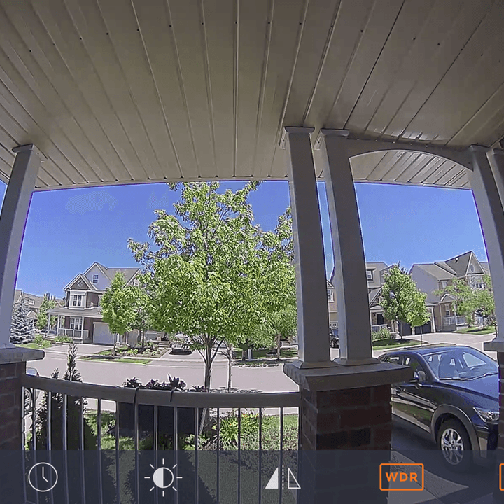 wisenet smartcam d1 video doorbell review screen porch bright