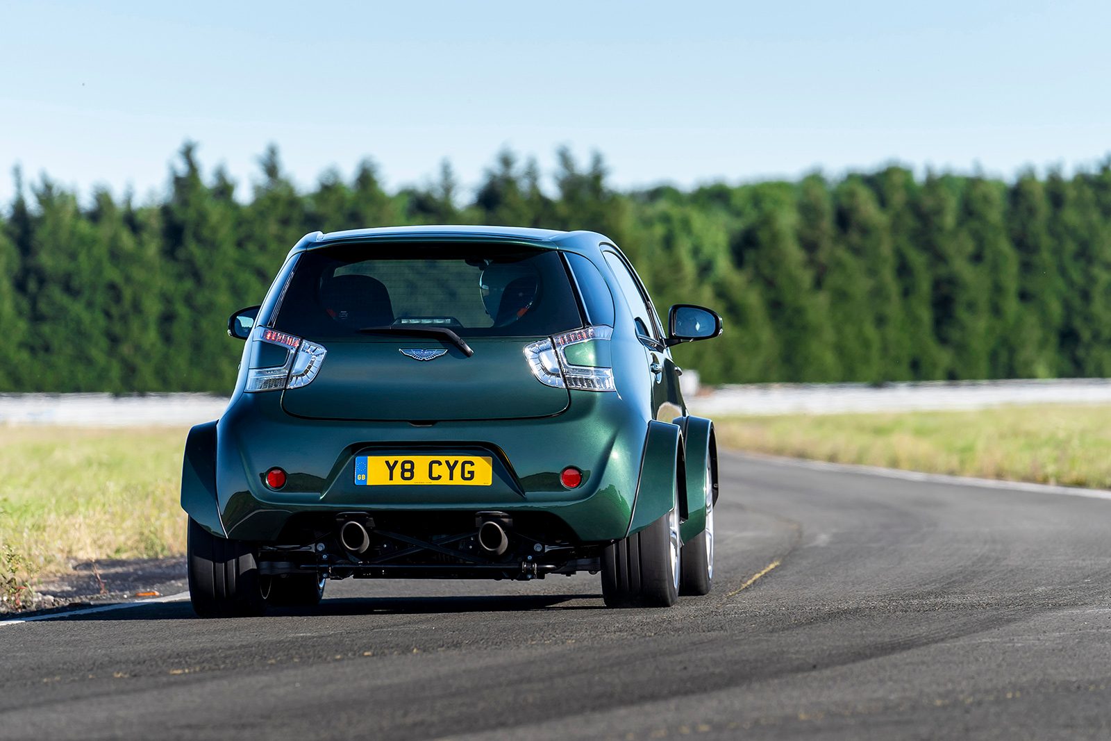 aston martin shoehorns the v8 vantage ss kit into a cygnet for goodwood 2018  2