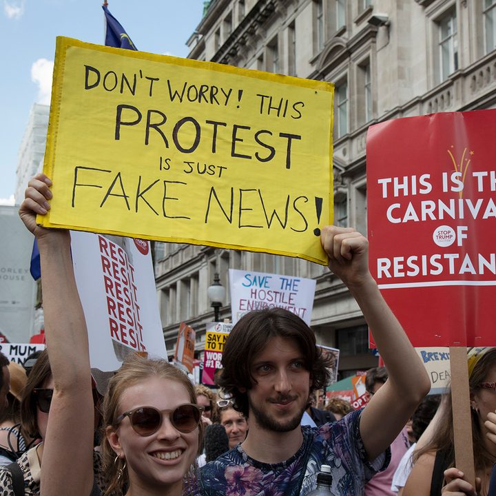fake news protest