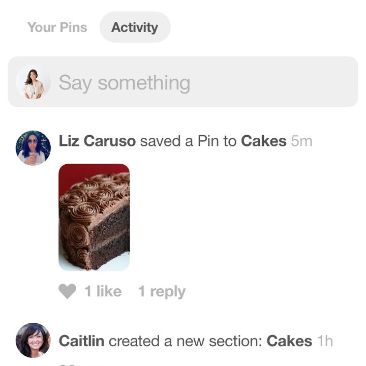 pinterest group boards activity feed board