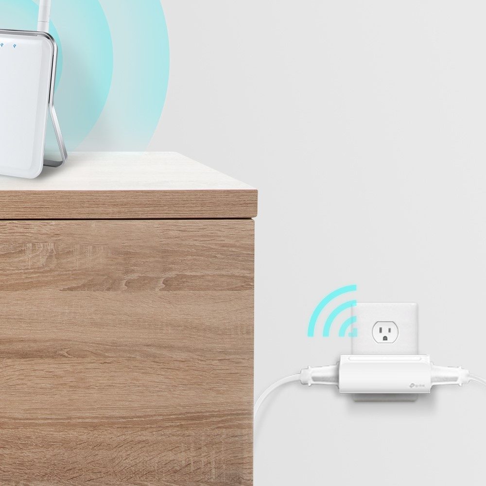 The TP-Link Kasa Smart Plug with a connected device.