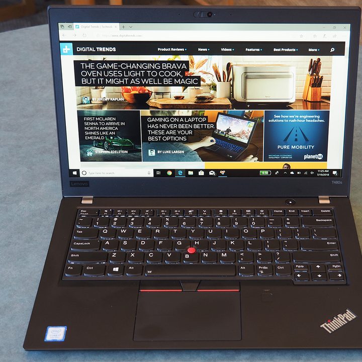 lenovo thinkpad t480s front full open