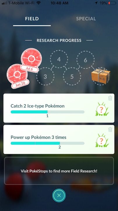 pokemon go tips field research