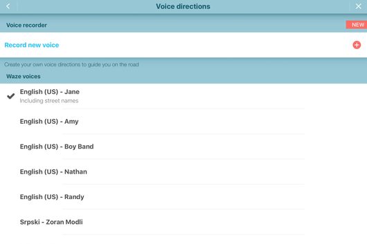 Waze voices