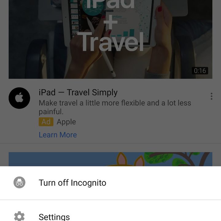 how to turn on youtube incognito mode 4