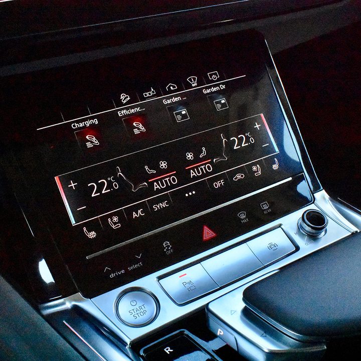 Audi E-Tron Electric SUV heat and seat settings