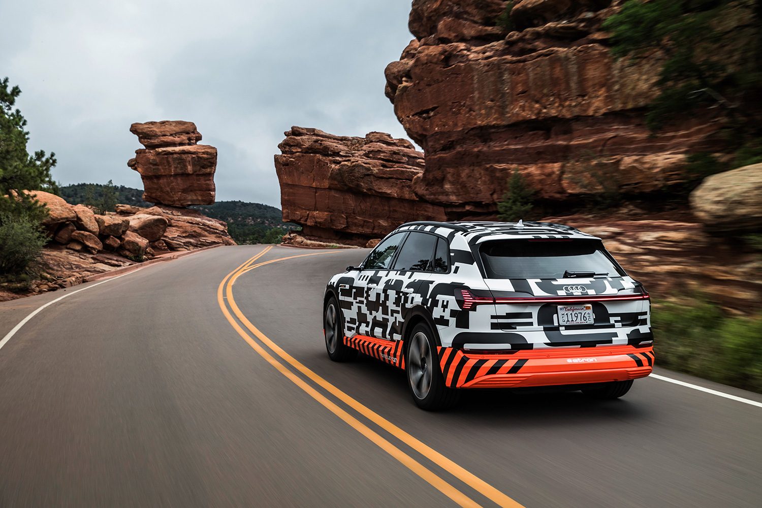 Audi E-Tron Electric SUV back angle