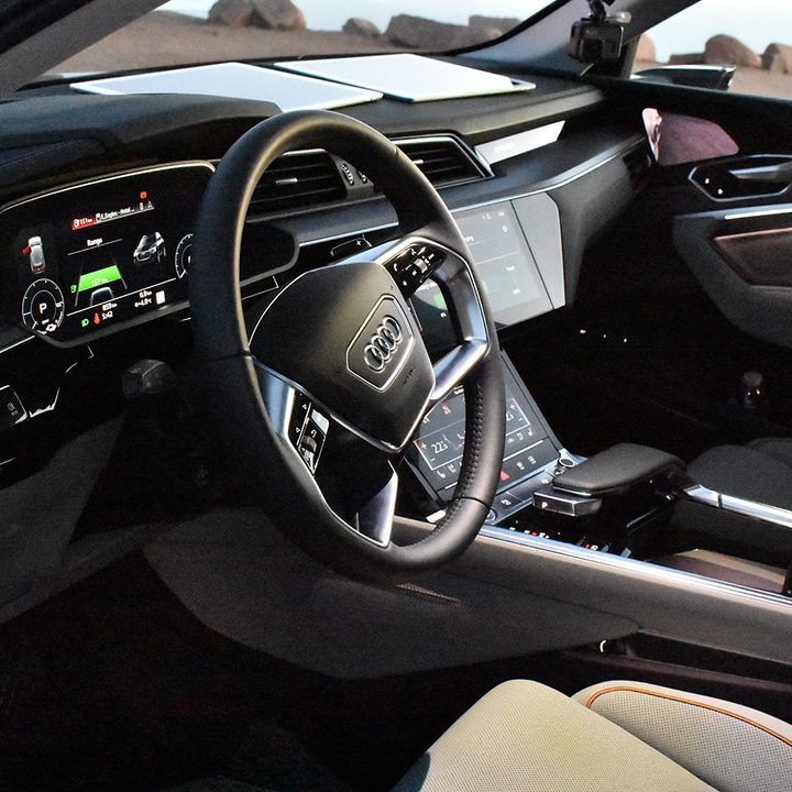 Audi E-Tron Electric SUV steering wheel