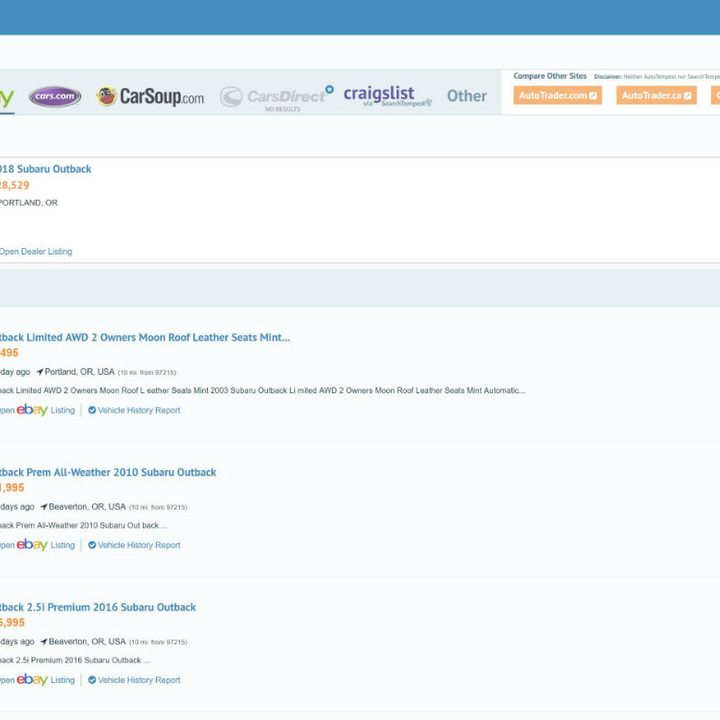 AutoTempest car listings.