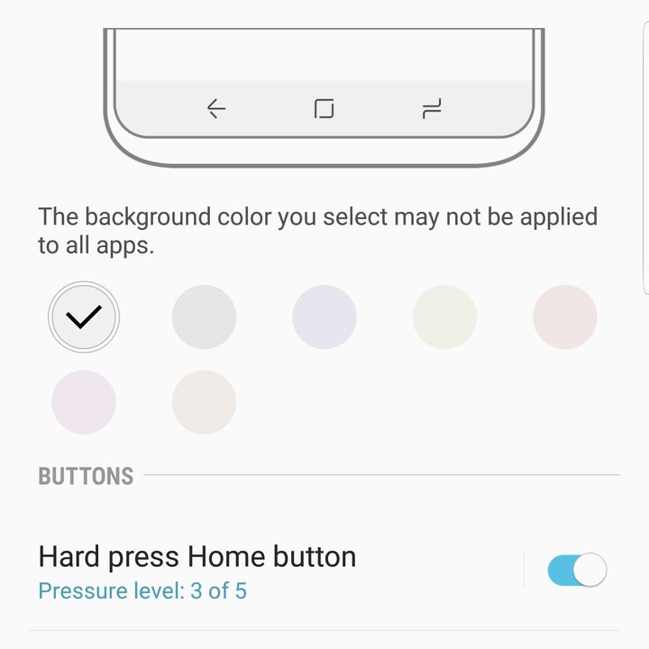 samsung galaxy note 9 settings button layout