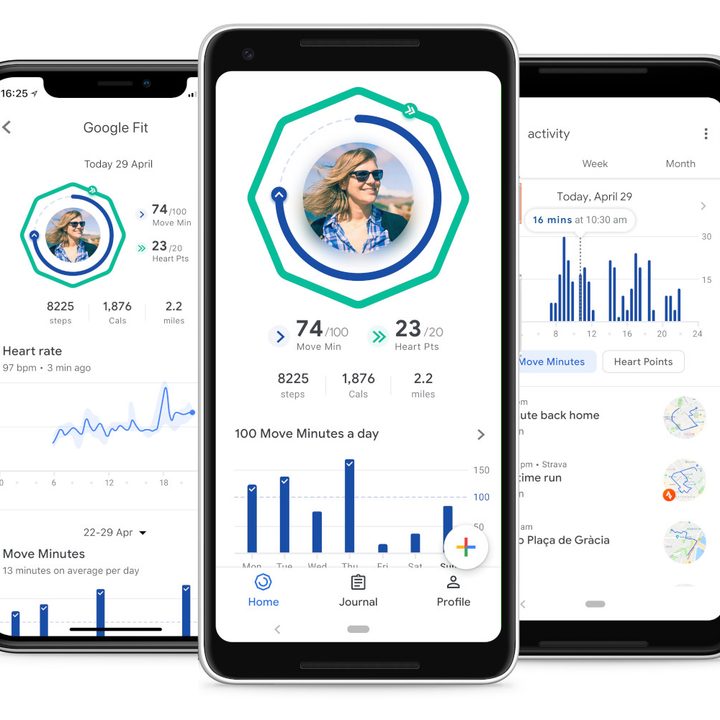 google fit redesign heart points move minutes