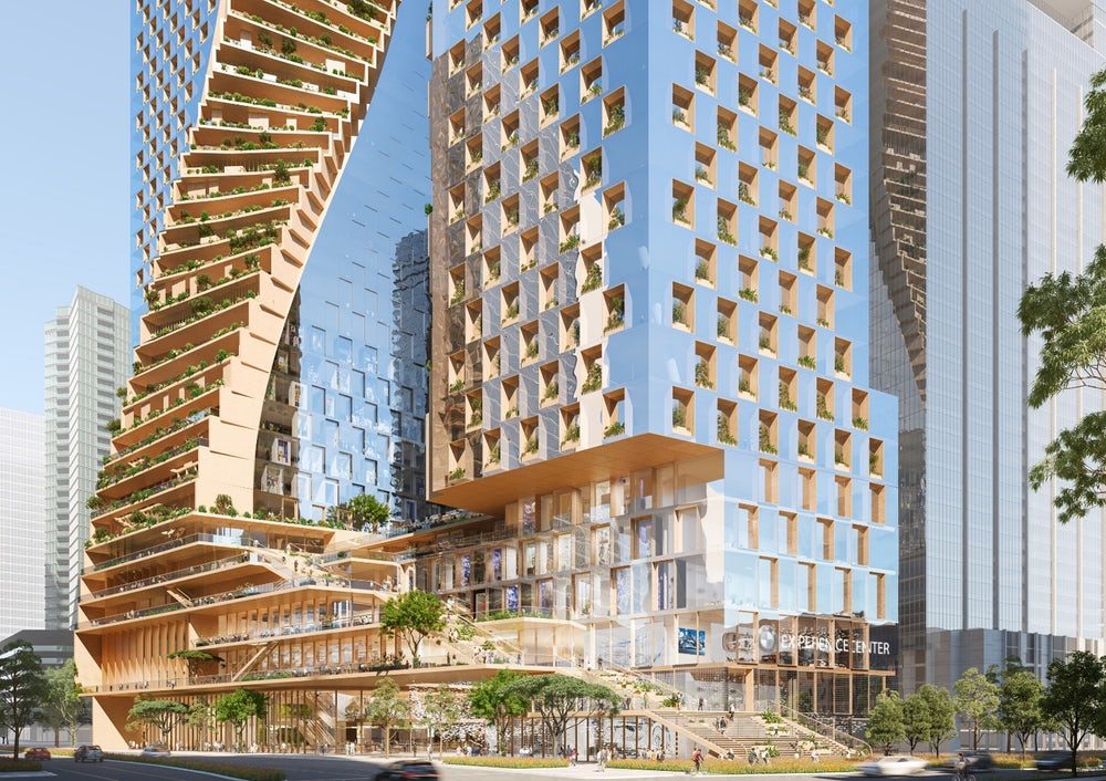 spectacular twisting tower could become australias tallest building green spine 2