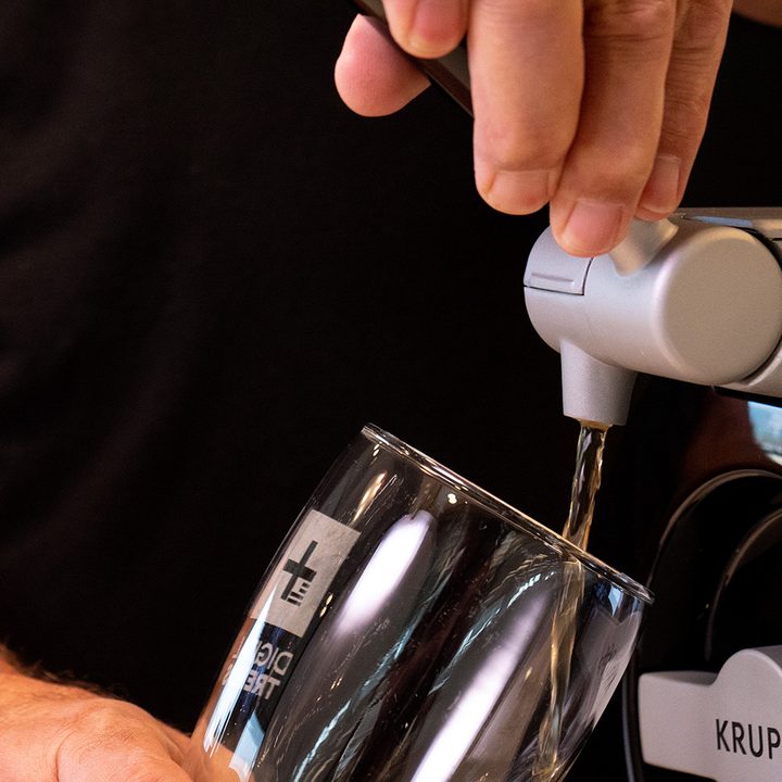 krups sub home beer dispenser pouring glass