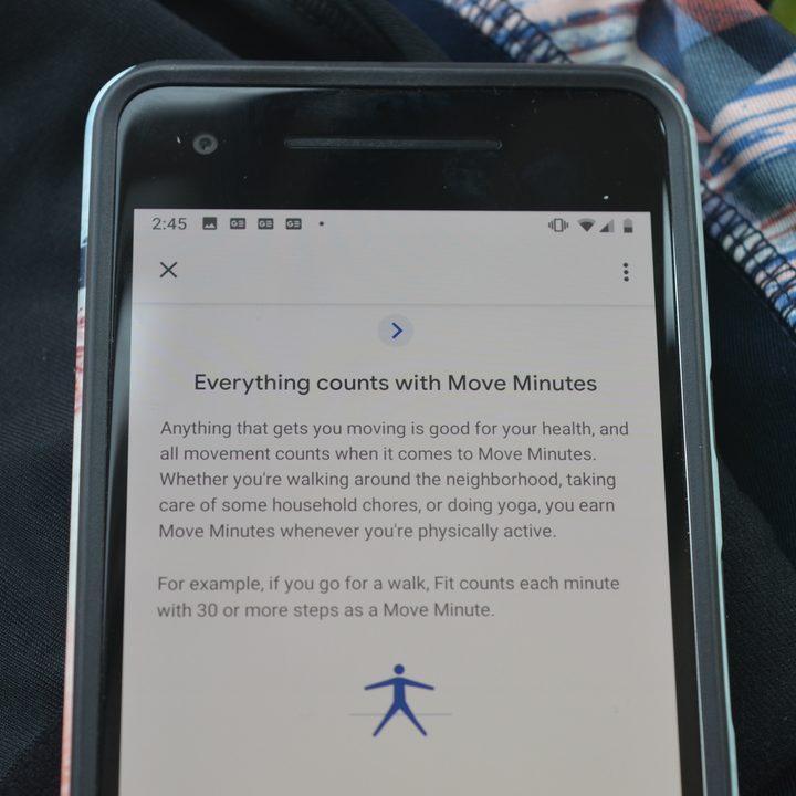 google fit tips recommendations move minutes