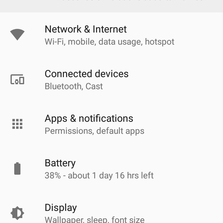 Nokia 3.1. Review Interface Screenshots