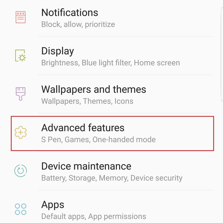 samsung galaxy note 9 settings s pen advanced