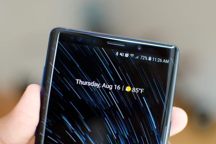 note 9 weather widget