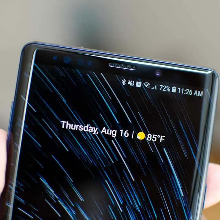 note 9 weather widget