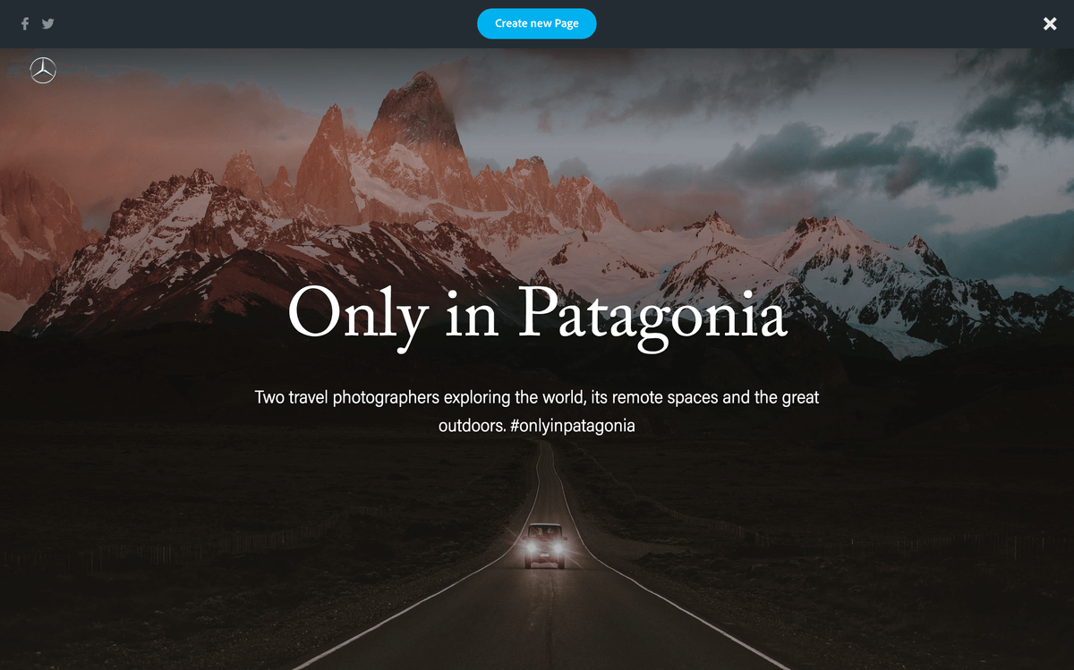 Adobe Spark Page