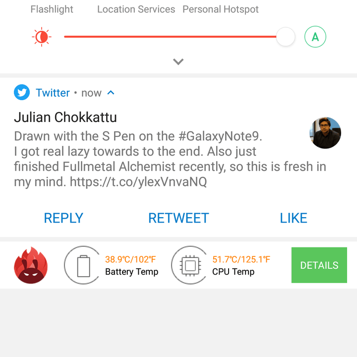 oppo find x notification shade