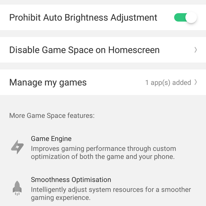oppo find x game space