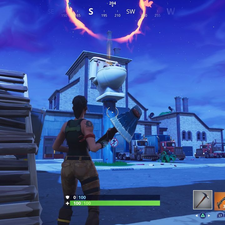 Fortnite search between three oversized seats week 8 challenge battle star