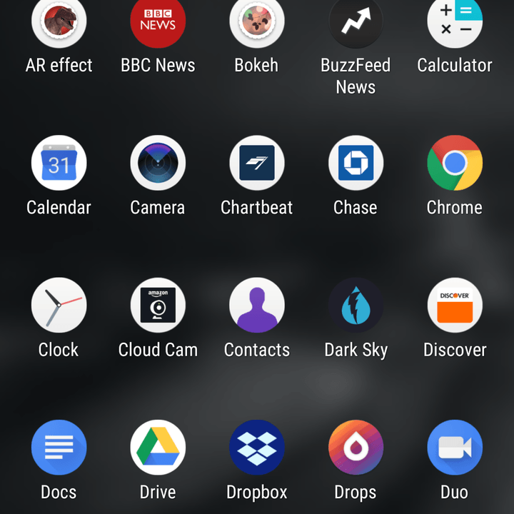 Sony Xperia XZ2 Compact UI