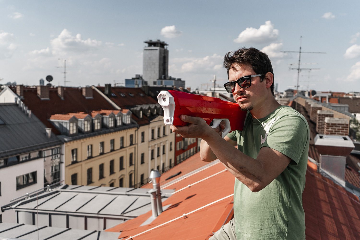 spyra water gun rooftop