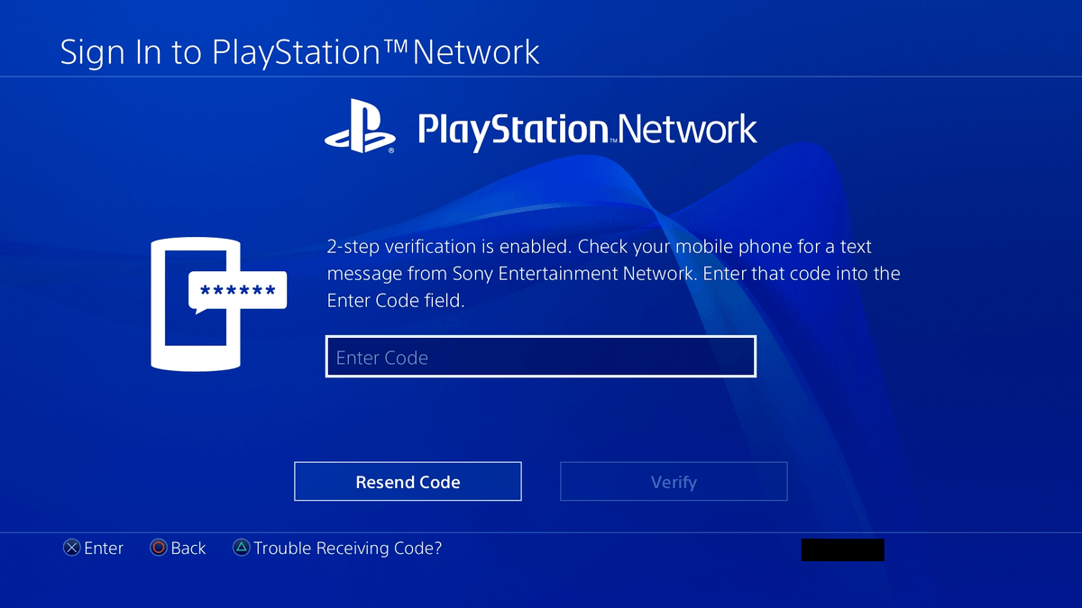 two-step verification ps4 playstation 2fa