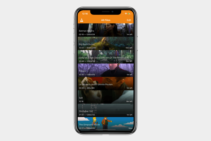 vlc iphone x screenshot