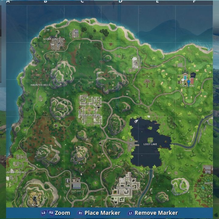 Fortnite Week 7 Challenge Visit different named locations in a single match