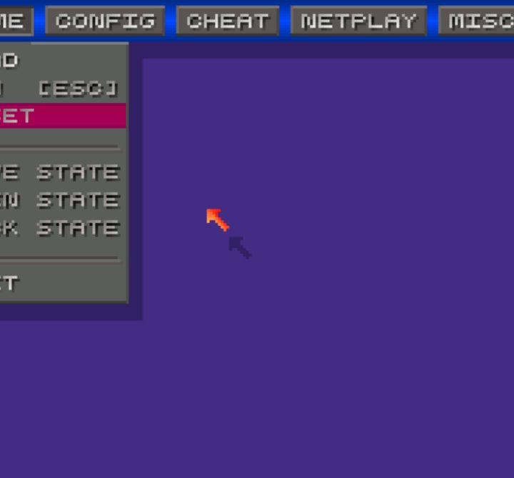 ZSNES main menu with no game running.