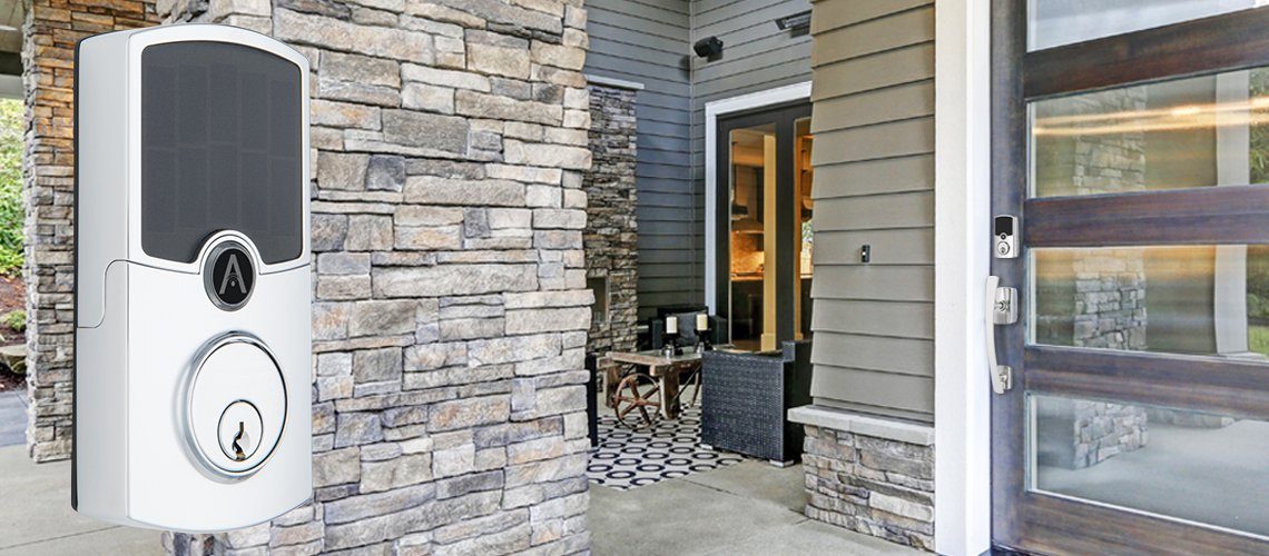 hampton array smart lock by connected cooper satin nickel