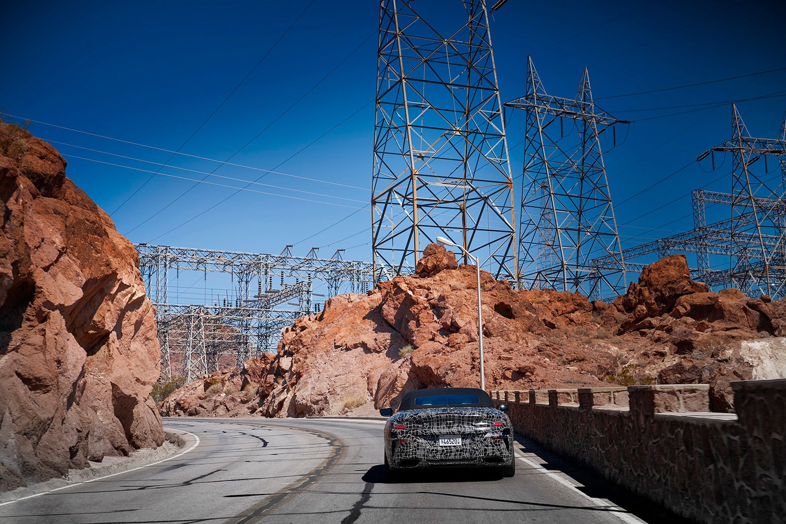 bmws tests its latest 8 series convertibles prototype in death valley bmw convertible testing  1