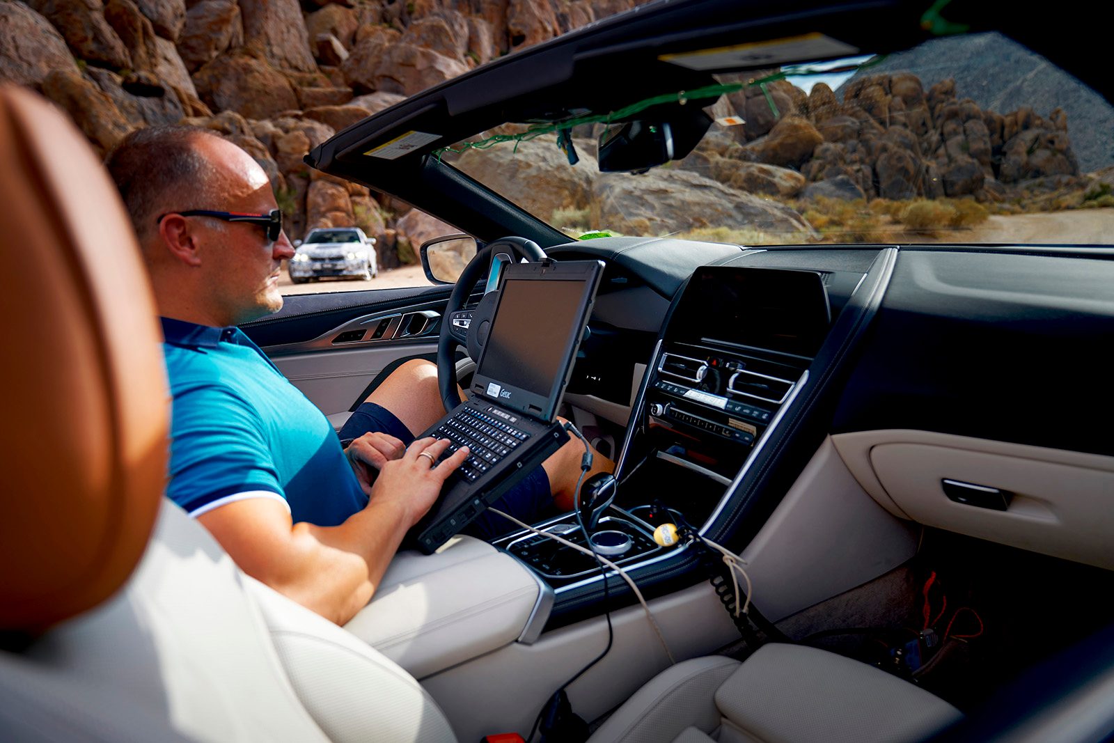 bmws tests its latest 8 series convertibles prototype in death valley bmw convertible testing  5