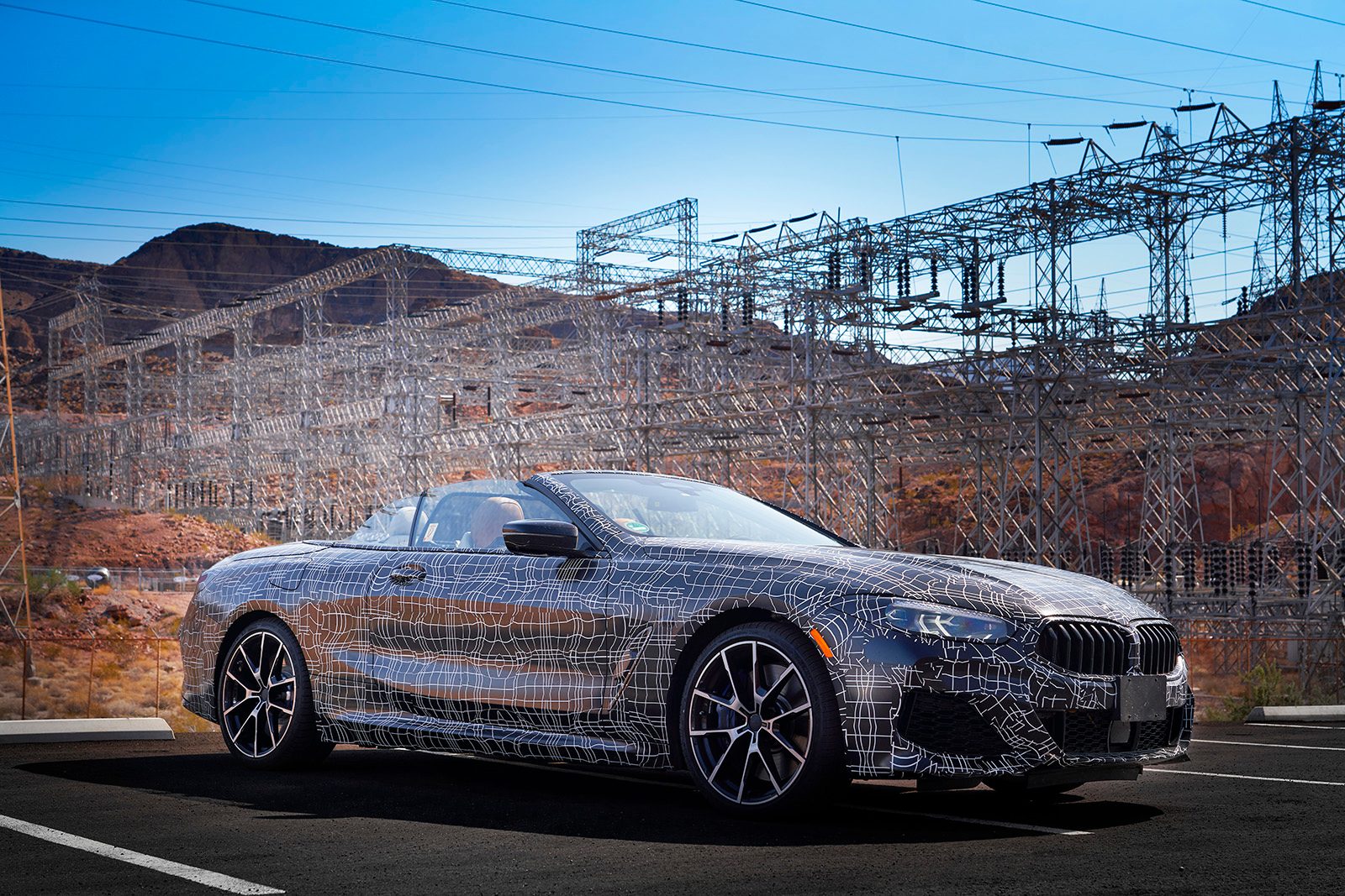 bmws tests its latest 8 series convertibles prototype in death valley bmw convertible testing