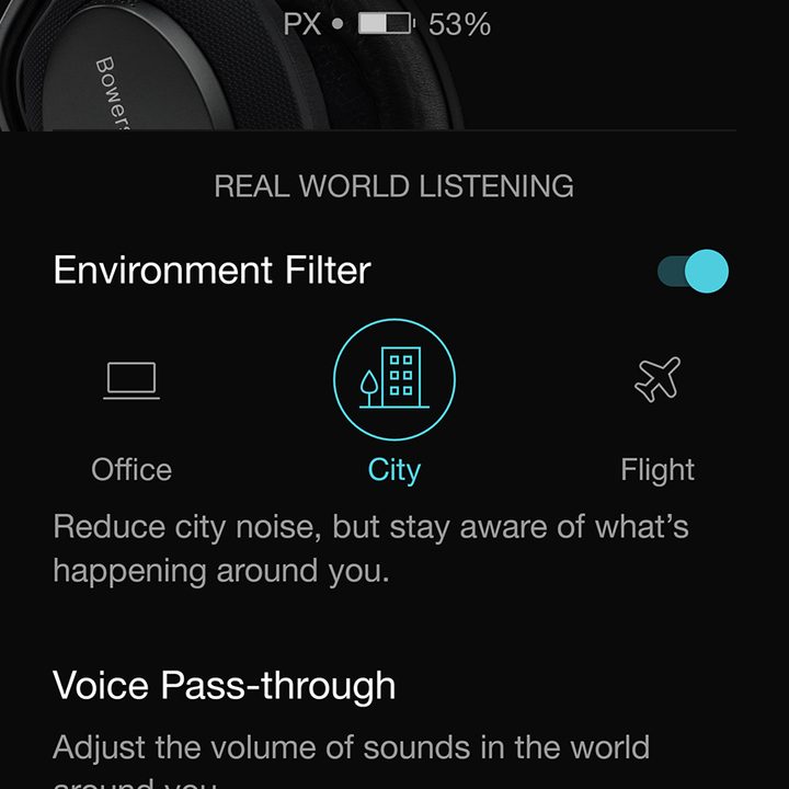 bowers and wilkins px headphones review screen 1