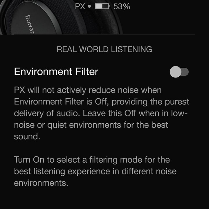 bowers and wilkins px headphones review screen 5